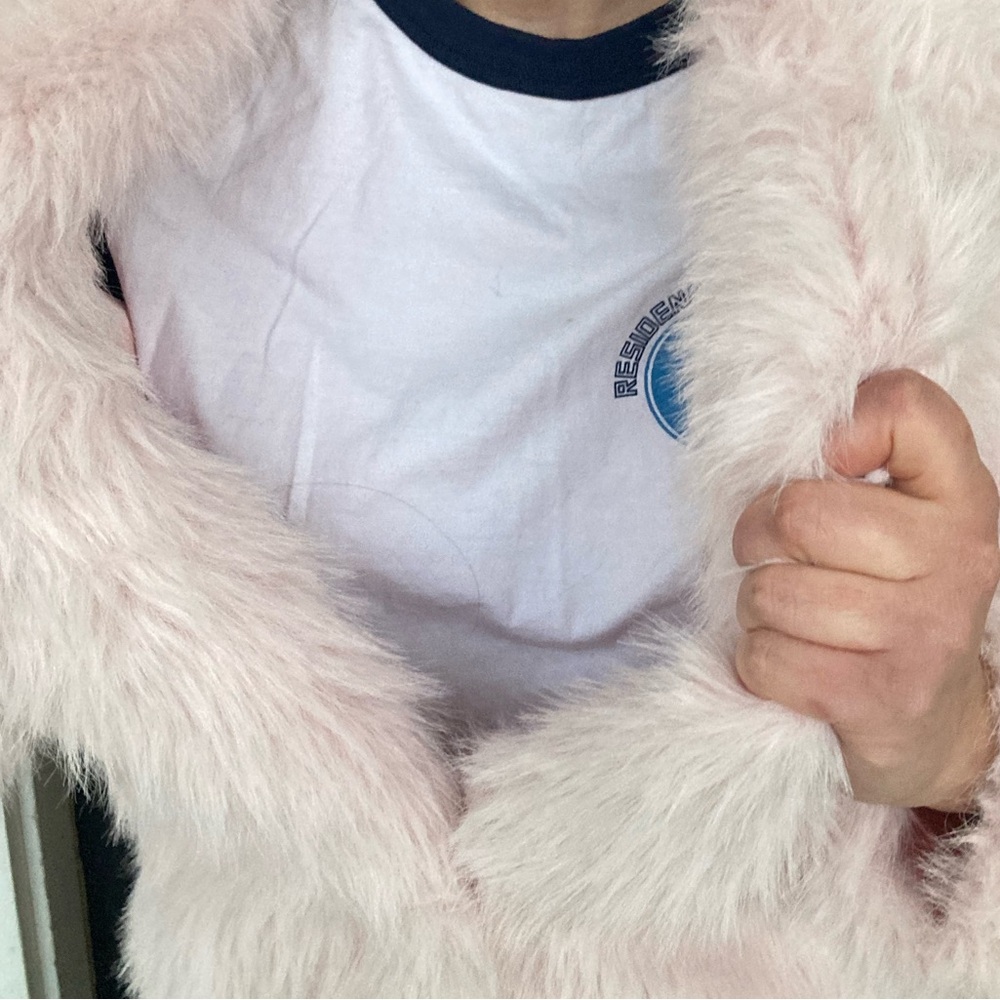 Chic Pink Faux Fur Coat - Picture 11 of 14